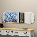 Oglinda decorativa, Siam, Magnum, 40x120x2 cm, MDF , Alb