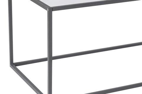 Masuta de cafea, Caliente, Lizbon, 90x40x50 cm, STICLA FUMAT, Negru