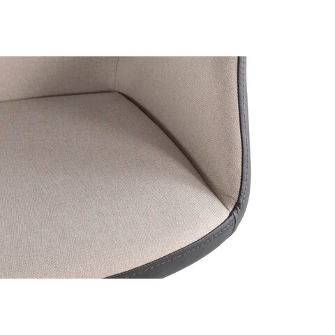 Scaun de birou, Lemont, Dora, 62x77x60 cm, Tapițerie: 100% POLIESTER, Crem / Antracit