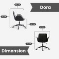 Scaun de birou, Lemont, Dora, 62x77x60 cm, Tapițerie: 100% POLIESTER, Crem / Antracit