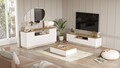 Set mobilier living, Hanah Home, Fr18-Aw, Pin Atlantic / Alb