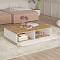 Set mobilier living, Hanah Home, Fr18-Aw, Pin Atlantic / Alb