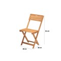 Set mobilier de gradina 3 piese, Meya Dekor, My001A, Lemn de fag, Natural / Crema