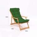 Set mobilier de gradina 3 piese, Meya Dekor, My007, Lemn de fag, Verde / Natural
