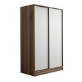 Dulap pentru haine, Minerva, Kale White Oak, 120x190x60 cm, PAL, Alb / Stejar