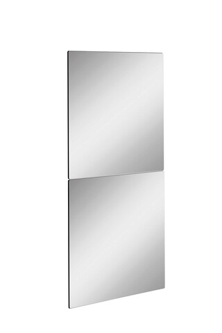 Oglinda decorativa, Mirrorland, Rectangular, Oglinda acrilica;MDF, Argintiu