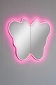 Oglinda cu Iluminare Led, Mirrorland, Butterfly Silver, Oglinda acrilica;MDF, Roz