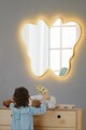Oglinda cu Iluminare Led, Mirrorland, Butterfly Silver, Oglinda acrilica;MDF, Galben