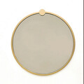 Oglinda decorativa, Neostill, Gold Metal Çerçeve Yuvarlak Ayna A708, 60x60x2 cm, Metal, Auriu