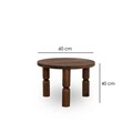 Masuta de cafea, Neostill, Ida 60, 60x40x60 cm, Lemn de fag, Maro