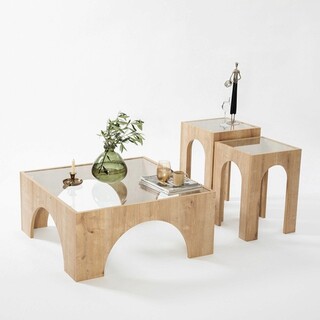 80x35x80 cm, Stejar;Transparent