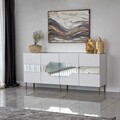 Consola, Neostill, Milan, 180x80x40 cm, PAL, Alb/Auriu