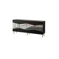 Consola, Neostill, Nice, 180x80x40 cm, PAL, Negru / Fume