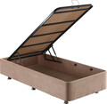 Saltea single, Base & Headboard, Niron, Helen, 80x38x180 cm, Cadru: OȚEL, Maro deschis