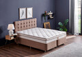 Saltea single, Base & Headboard, Niron, Helen, 90x38x200 cm, Cadru: OȚEL, Maro deschis