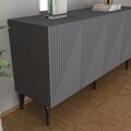 Consola, Olivia, Draw, 150x79x40 cm, PAL, Antracit