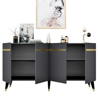 150x80x40 cm, Antracit;Auriu