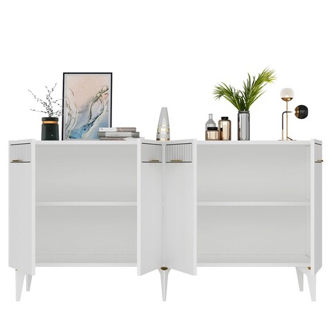 Consola, Olivia, Alvin, 150x80x40 cm, PAL , Alb
