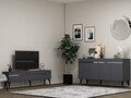 Set mobilier living, Olivia, Defne, PAL , Antracit / Argintiu