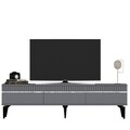 Set mobilier living, Olivia, Defne, PAL , Antracit / Argintiu