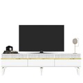 Set mobilier living, Olivia, Defne, PAL , Alb/Auriu