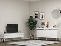 Set mobilier living, Olivia, Defne, PAL , Alb / Argintiu