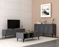 Set mobilier living, Olivia, Draw, PAL , Antracit / Nuc