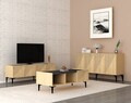 Set mobilier living, Olivia, Draw, PAL , Stejar safir / negru