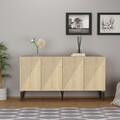Set mobilier living, Olivia, Draw, PAL , Stejar safir / negru