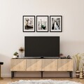 Set mobilier living, Olivia, Draw, PAL , Stejar safir / negru