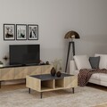 Set mobilier living, Olivia, Draw, PAL , Stejar safir / negru