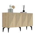 Set mobilier living, Olivia, Draw, PAL , Stejar safir / negru