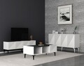 Set mobilier living, Olivia, Draw, PAL , Alb/Negru