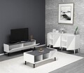 Set mobilier living, Olivia, Draw, PAL , Alb/Negru