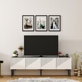 Set mobilier living, Olivia, Draw, PAL , Alb/Negru