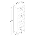 Dulap multifunctional, Rani, JE102, 60x198 cm, PAL, Nuc/Alb