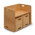 Set masa si scaune 3 piese, Hanah Home, Flexy Table Set, Natural