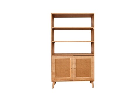 Corp biblioteca, Wolina, Jüt Bookshelf, 40x90x110 cm, Lemn, Stejar