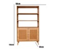 Corp biblioteca, Wolina, Jüt Bookshelf, 40x90x110 cm, Lemn, Stejar