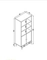 Corp biblioteca, Wolina, Jüt Bookshelf, 40x90x110 cm, Lemn, Stejar