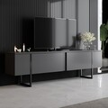 Set mobilier living, Bexley, Luxe Set, PAL, Antracit / Negru