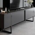 Set mobilier living, Bexley, Luxe Set, PAL, Antracit / Negru
