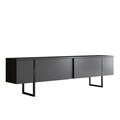 Set mobilier living, Bexley, Luxe Set, PAL, Antracit / Negru