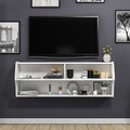 Comoda TV, Inarch, Sofya, 124x44x27 cm, PAL, Alb