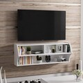 Comoda TV, Inarch, Sofya, 124x44x27 cm, PAL, Alb