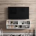 Comoda TV, Inarch, Sofya, 124x44x27 cm, PAL, Alb