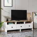 Comoda TV, Inarch, Oslo, 150x47x36 cm, PAL, Alb / Safir