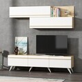 Comoda TV, Inarch, Amsterdam, 180x42x35 cm, PAL, Safir / Alb