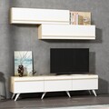 Comoda TV, Inarch, Amsterdam, 180x42x35 cm, PAL, Safir / Alb