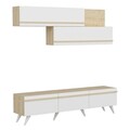 Comoda TV, Inarch, Amsterdam, 180x42x35 cm, PAL, Safir / Alb